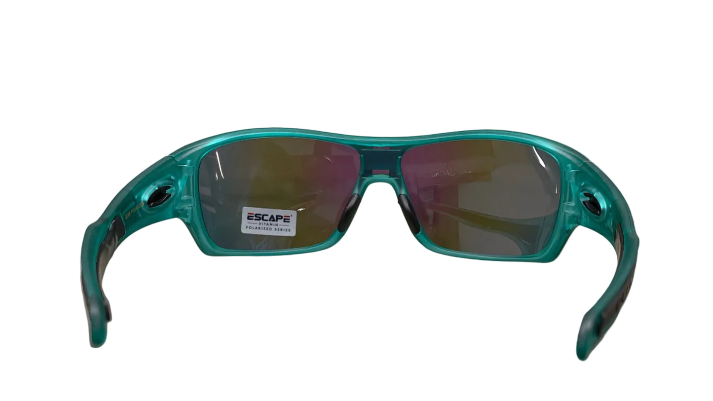 Escape EL099 transparent green wrap sunglasses comfortable fit durable outdoor use