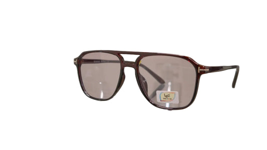 Leo LCC 28032 cherry frame stylish aviator sunglasses pink lens