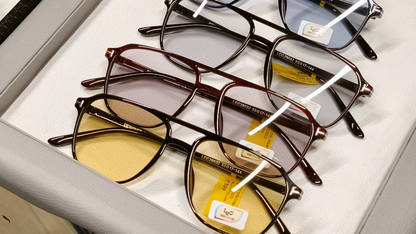 Leo photochromatic aviator sunglasses yellow tint stylish everyday wear