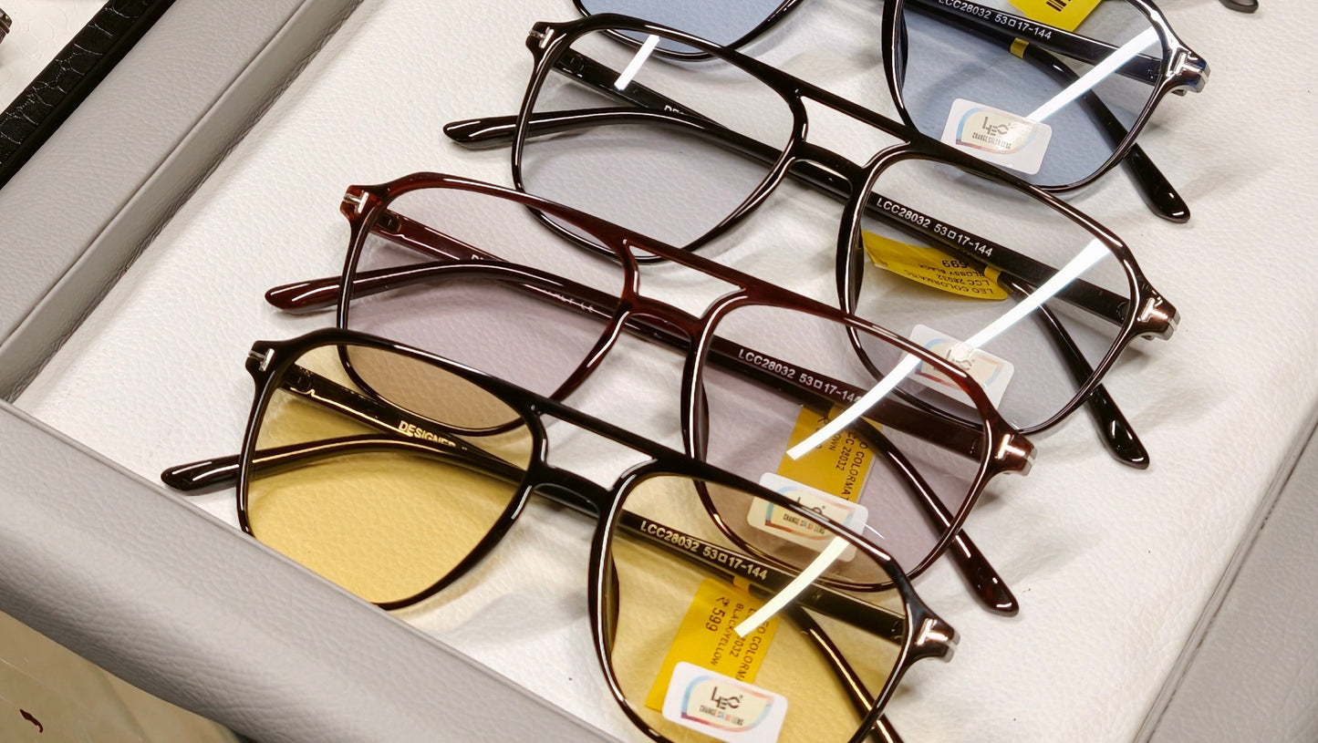 Leo cherry pink tint photochromatic aviator sunglasses fashion eyewear