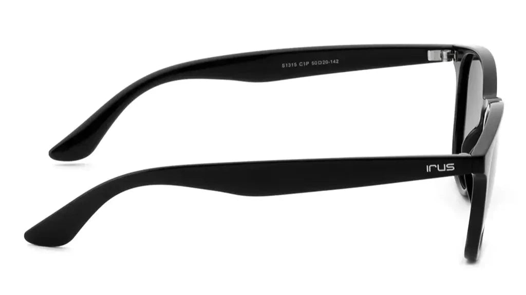 Side view of IRUS S1315 C1P sunglasses highlighting the slim, polished frame and elegant branding