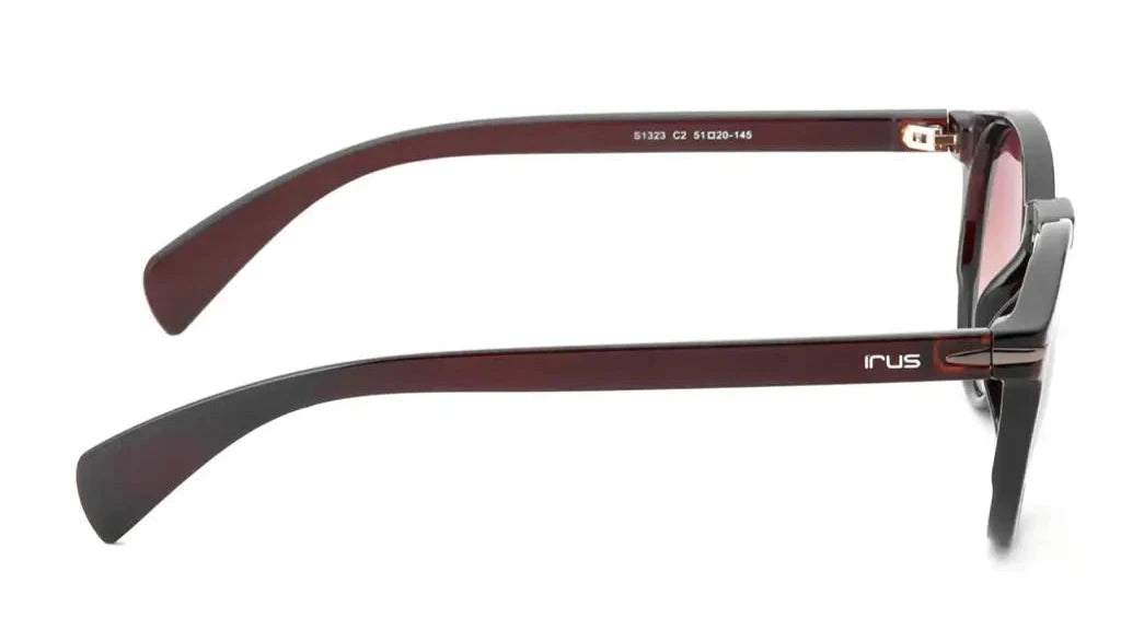 Side profile of IRUS S1323 C2 sunglasses showcasing the sleek frame and subtle design details.