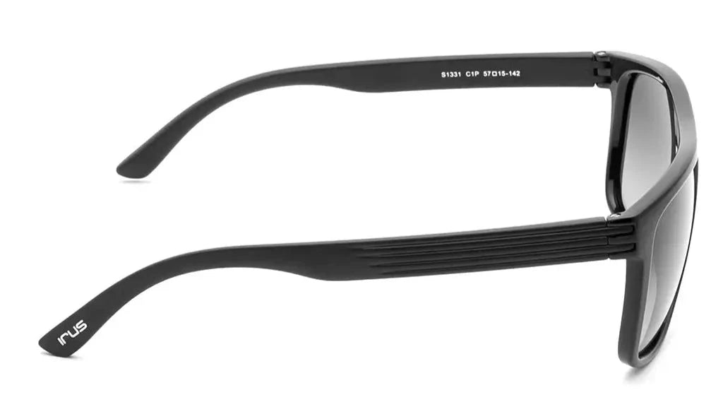 Side profile of IRUS S1331 C3P sunglasses showcasing the polished frame and elegant branding.