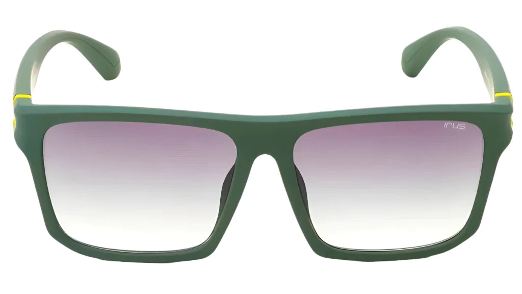 Front-facing view of IRUS S1359 C4 sunglasses displaying the sharp silhouette and polished look