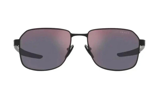Front-facing view of PRADA SPS 54W DG0 10A sunglasses highlighting the bold frame and luxury finish.