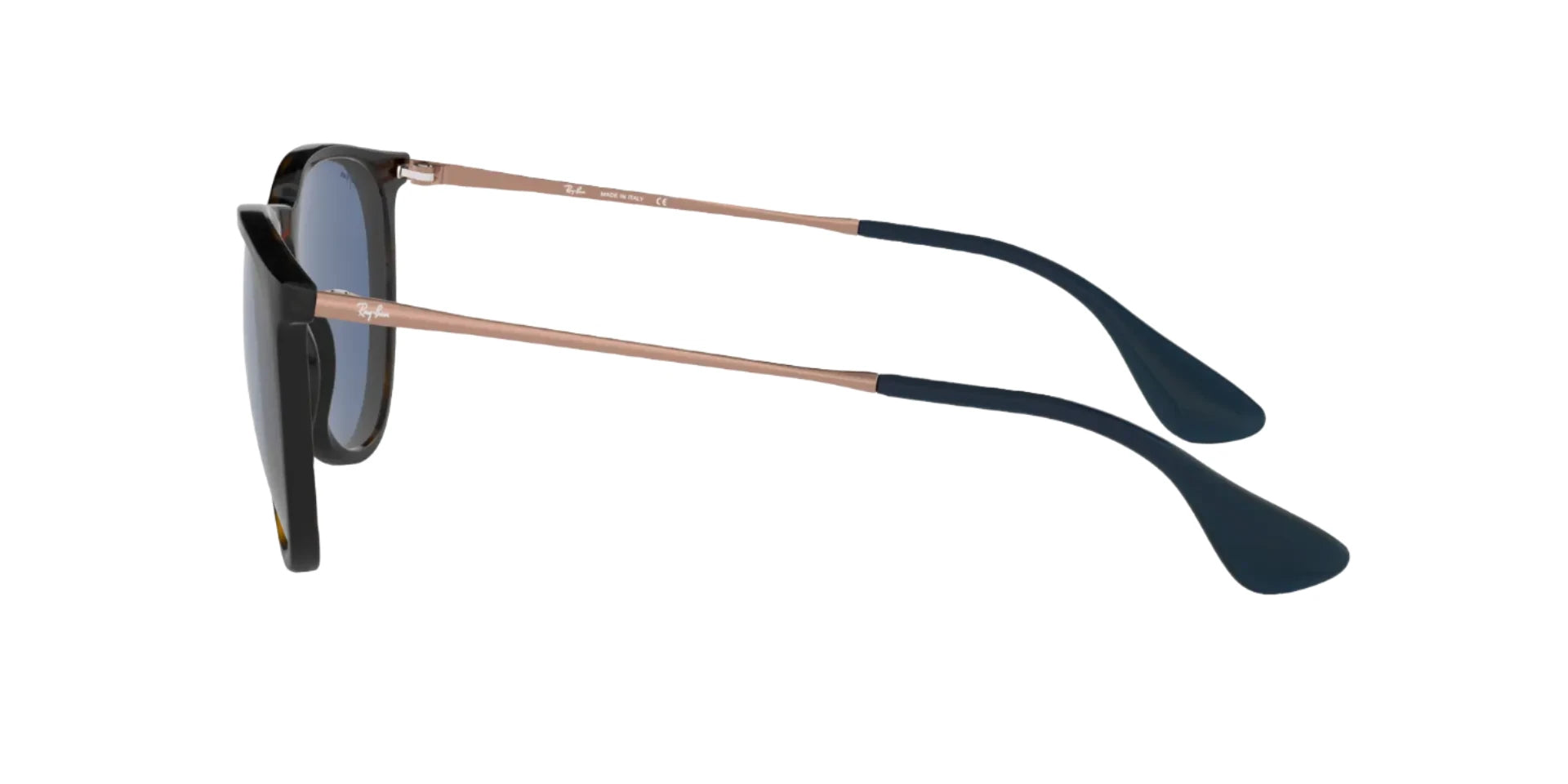 Close-up of temple arms on Ray-Ban RB4171 639080, featuring rubberized temple tips