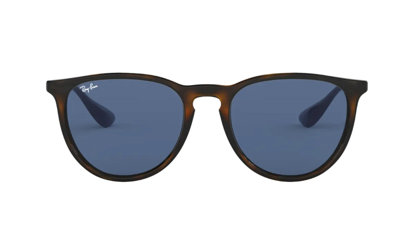 Front view of Ray-Ban RB4171 639080 Erika Sunglasses with blue lenses