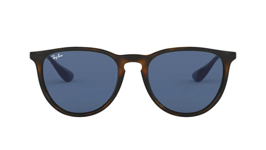 Front view of Ray-Ban RB4171 639080 Erika Sunglasses with blue lenses
