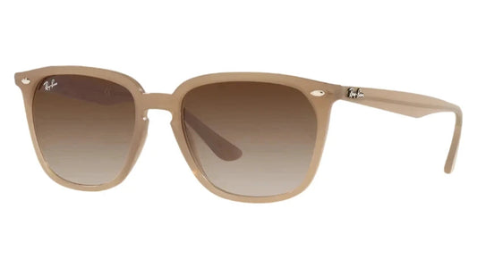 Side profile of Ray-Ban RB4362 616613 featuring acetate frame and signature Ray-Ban logo on the temples.