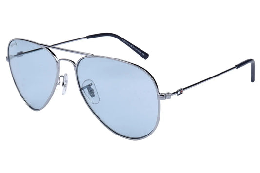 Tommy Hilfiger TH 1574 C12 sunglasses with slim metal temples and black ear tips for enhanced comfort.