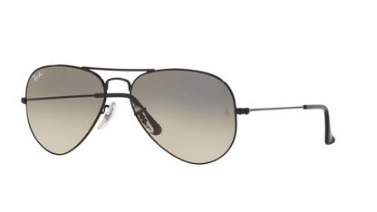 Ray-Ban RB3025I 002/32 58 sunglasses rear view displaying temple tips, adjustable nose pads, and classic aviator design.