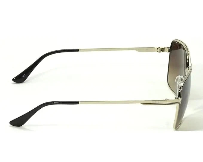 Side view of IDEE S2789 C1 sunglasses with sleek gold metal frame and black temple tips.