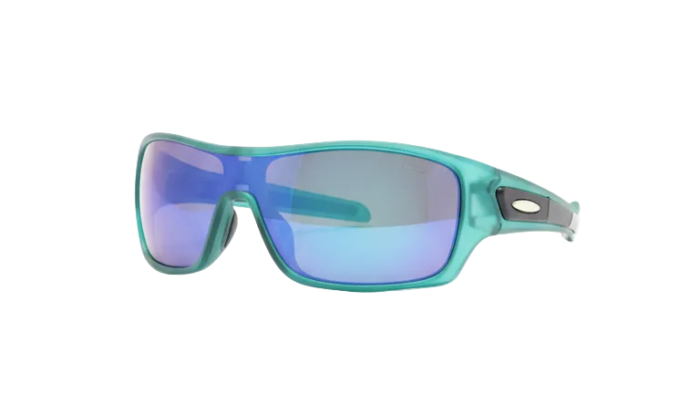 Escape EL099 transparent green polarised sunglasses sporty lightweight wrap frame