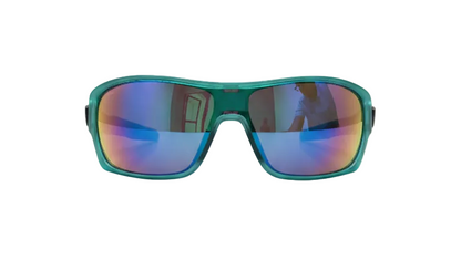 Escape EL099 polarised transparent green sunglasses front view premium wrap UV protection eyewear