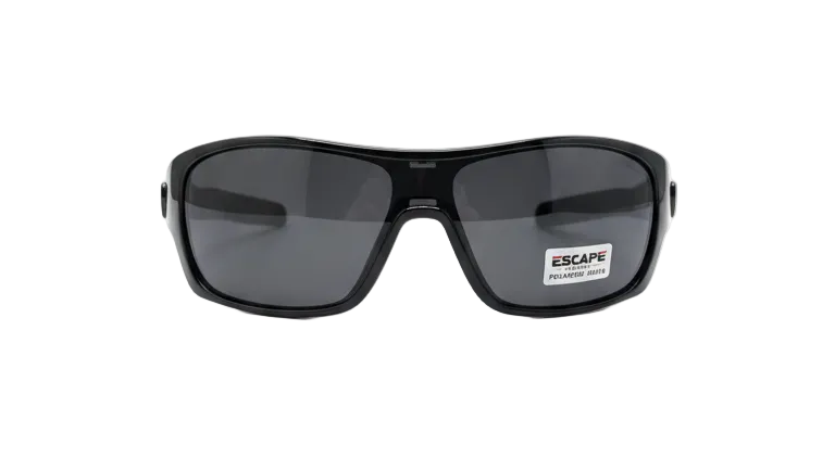Escape EL099 Polarised Shiny Black Sunglasses – Premium Wrap UV Protection Shades