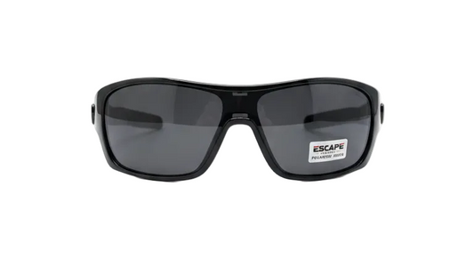 Escape EL099 Polarised Shiny Black Sunglasses – Premium Wrap UV Protection Shades