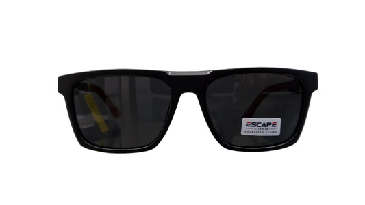 Escape EL070 black green wayfarer sunglasses front view UV protection eyewear