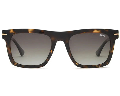 IDEE S2800 C10P sunglasses with a bold square frame in tortoise shell finish and gradient lenses.