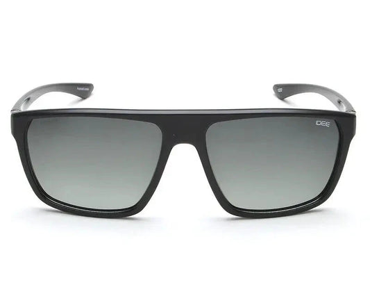 IDEE S2948 C1P Polarized Sunglasses - Front View with Black Frame and Gradient Lenses