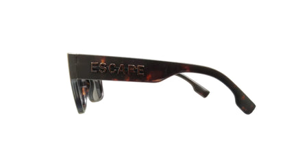 Escape EL103 Havana brown frame sunglasses black lens side view classic wayfarer style