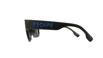 Escape EL103 matte black frame sunglasses side view classic casual eyewear