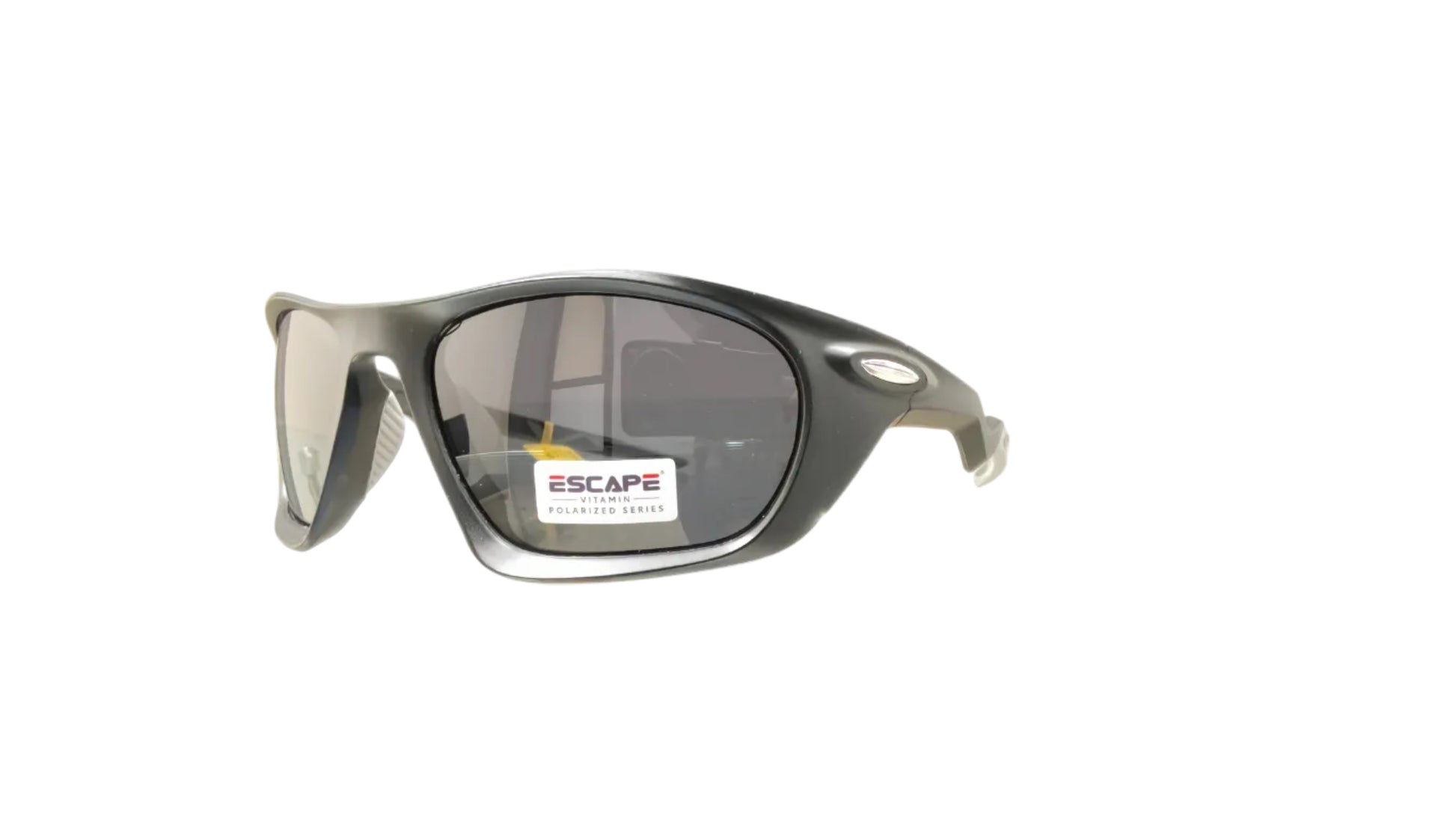 Escape EL105 matte black sports sunglasses side angle lightweight riding frame