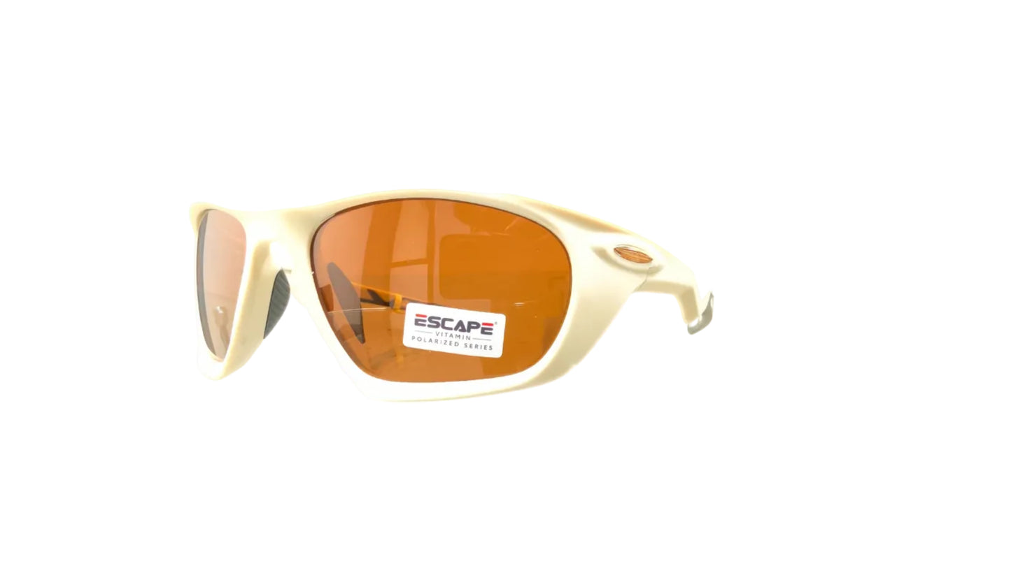 Escape EL105 cream sports sunglasses side profile lightweight frame