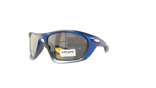 Escape EL105 blue sports sunglasses side profile lightweight riding frame
