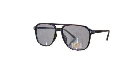 Leo LCC 28032 blue tint aviator sunglasses angled frame view