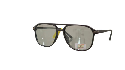 Leo LCC 28032 green tint aviator sunglasses angled view