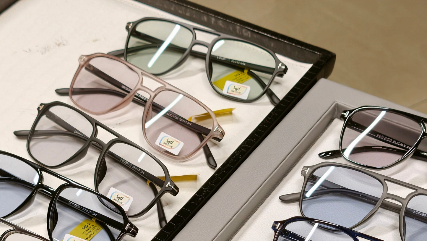 Leo green tint photochromatic aviator sunglasses outdoor style