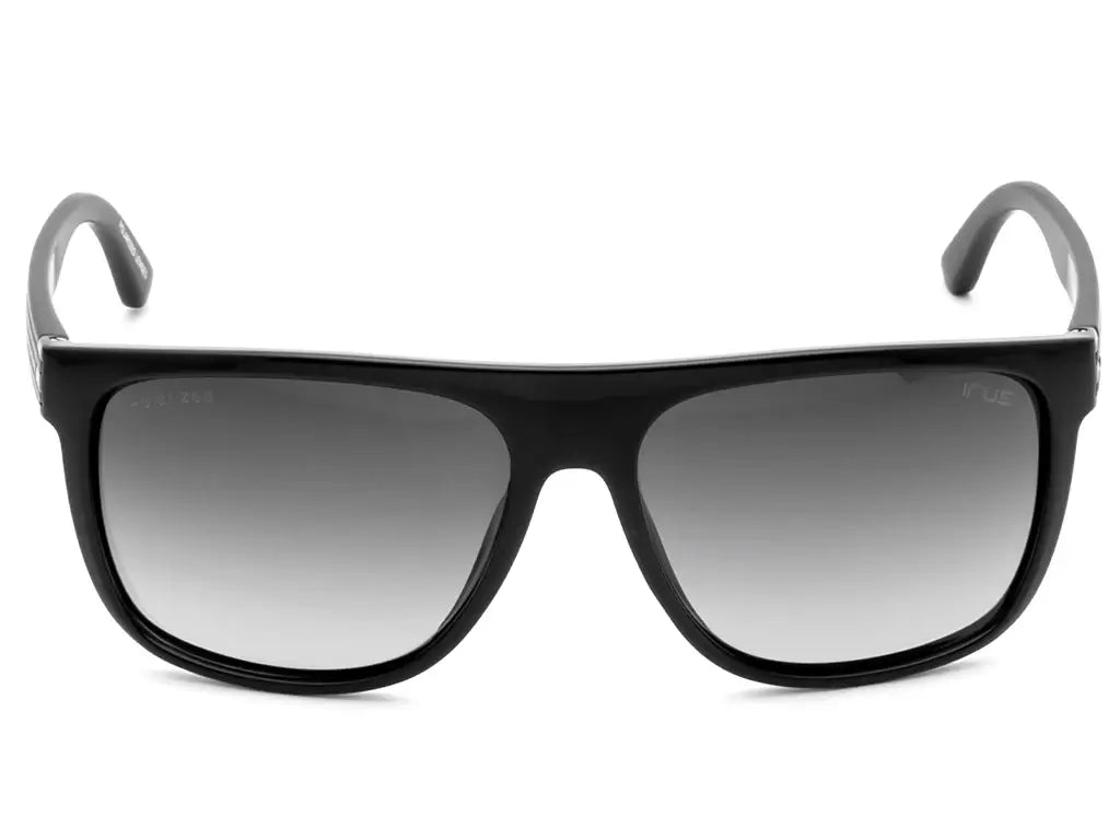 Front-facing view of IRUS S1331 C3P sunglasses, emphasizing their sharp, contemporary silhouette.