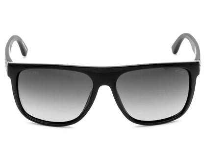 Front-facing view of IRUS S1331 C3P sunglasses, emphasizing their sharp, contemporary silhouette.