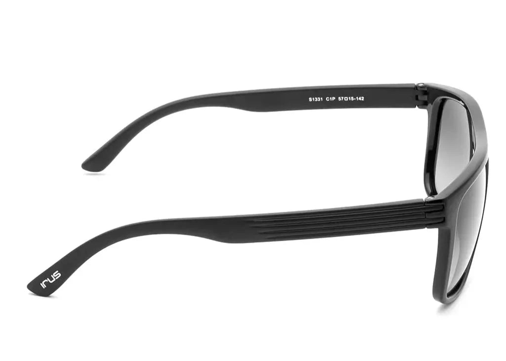 Side profile of IRUS S1331 C3P sunglasses showcasing the polished frame and elegant branding.