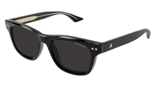 Mont Blanc MB0254S 001 Sunglasses — Sleek Design with Iconic Temple Logo