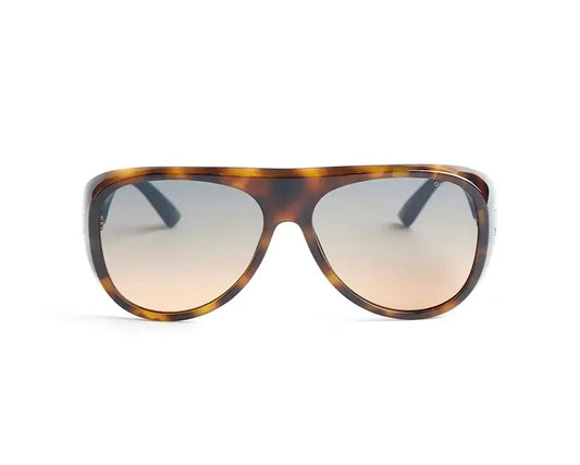 Front view of OPIUM OP10196 C02 sunglasses with a brown tortoiseshell frame and gradient lenses.