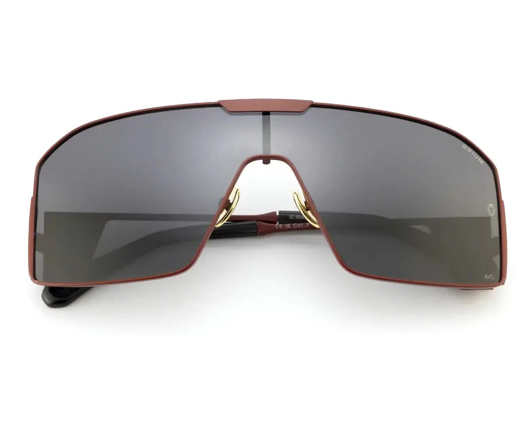 OPIUM OP M012 C02 Ironman Limited Edition sunglasses with a bold red and gold frame, UV-protected lenses, and a sleek design inspired by Marvel’s Iron Man.