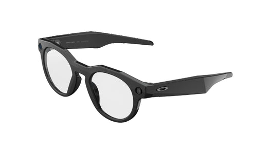 Black eyeglasses on a white background