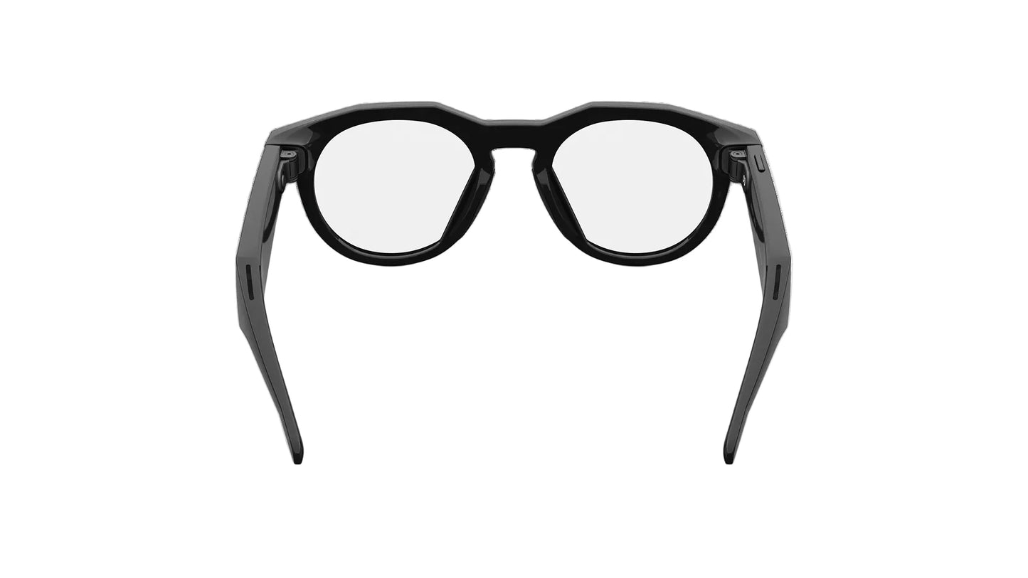 Black eyeglasses on a white background
