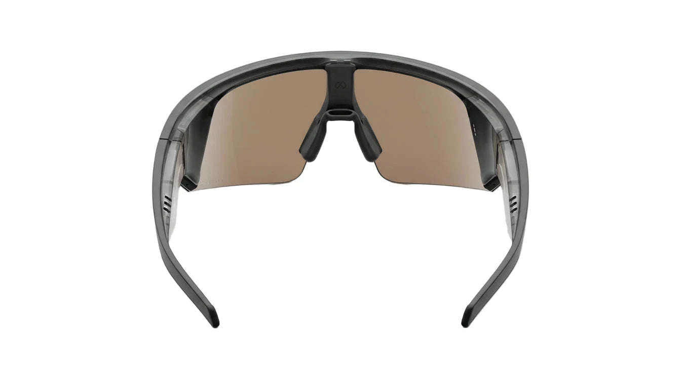 Sunglasses with brown lenses on a white background